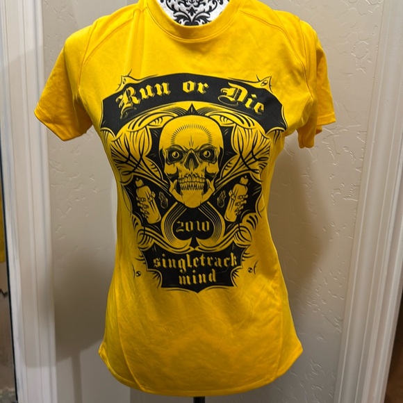 Sport-Tek Tops - Sport-Tek Yellow Graphic Tee Ink‎ n Burn